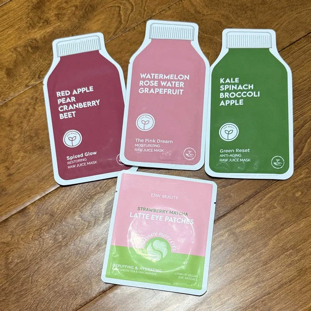 Peppermint Glow Face Mask Set - Pink and Green